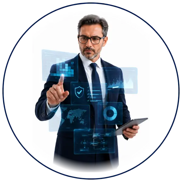 Profesional especializado preparándose para auditorías ISO IEC 27001 y gestión SGSI
